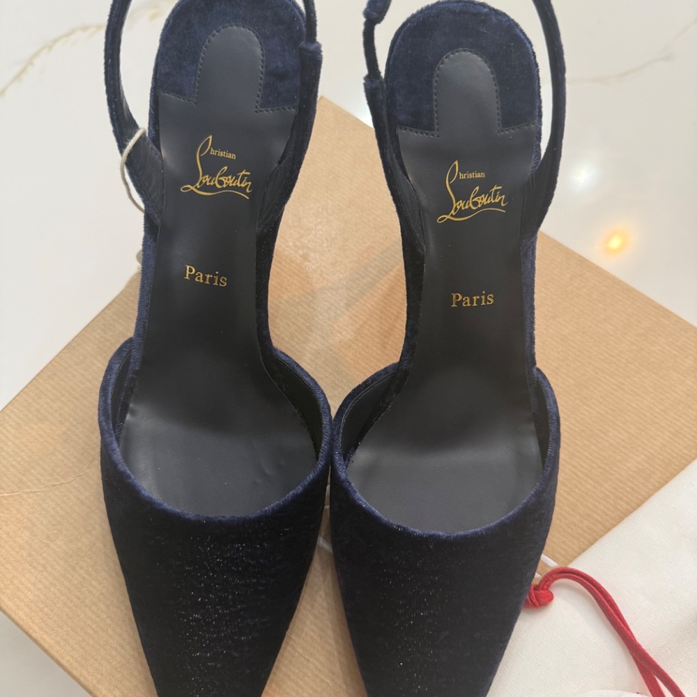 Christian Louboutin Velvet Heels(Brand New) - Picture 4 of 5